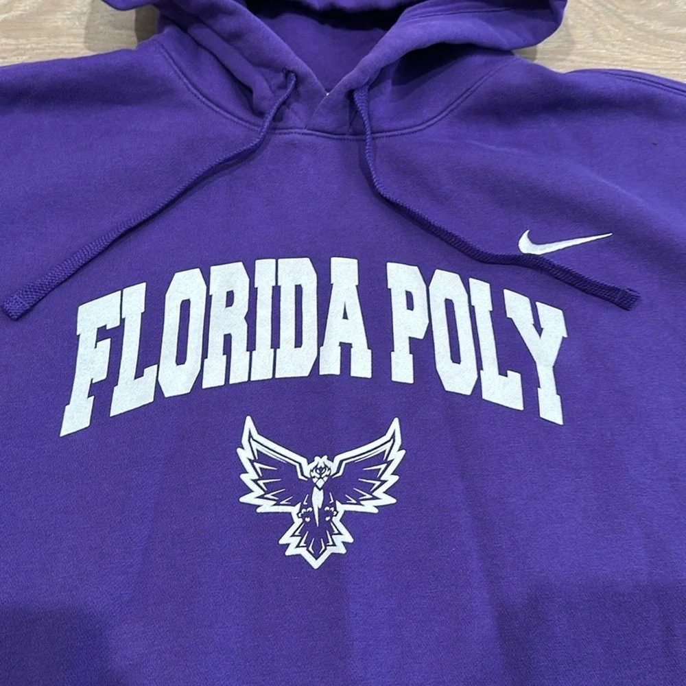 NIKE Purple FLORIDA POLY Fleece Pullover Sweatshirt Hoodie‎ Size XL